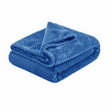 Soft Diamond Fleece Extra Large Throw / Single Sized Blanket Blue V442-ABR-THROW-3036DIAMONDFLEECE200-BLUE-RE