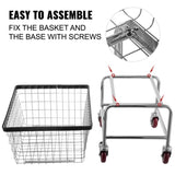 VEVOR Wire Laundry Cart Wire Laundry Basket 2.8 Bushel Heavy Duty w/ 4'' Wheels V952-XYCDG96B-X0000001V0