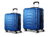 Wanderlite 2Set 20-28 Inch Luggage with TSA Lock Spinner Carry On Hard Shell Travel Suitcase Luggage LUG-ABS-BOS-2SET-BU