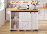 Artiss Kitchen Island Trolley Rolling Serving Cart Storage Drawer Cabinet 100cm FUR-V-KI-80-SLD-WH-AB