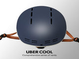 VALK Retro Bike Helmet, 56-61cm S, M, L Universal Dial Fit System, Shadow Navy V219-BIKHLMVANS5A