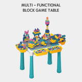 Multifunctional Kids Building Block Table Set with Storage, Compatible with 3-6 Year Olds, Includes V1341-ZY-ZTFRYMG5-108PCS