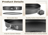 11" Springform Cake Pans, Nonstick Cheesecake Pans with Leakproof Buckle and Removable Bottom V1369-AZ3-W-08803