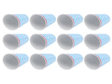 12PCS Light Blue Dot Pattern Imitation Ceramic Water Cup Drinking Mug for Restaurant School Gift V1294-YM0901-3118210153011