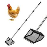 Chicken Poop Scooper, 10inch Large Chicken Poop Scooper Head for Sand, 62-Inch Long Handle Chicken V1192-AZ-W-20814