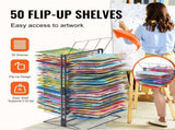 Art Drying Rack 50 Removable Shelves Painting Drying Rack for Classroom V952-JSYSGZJHSTGL8R5FMV0