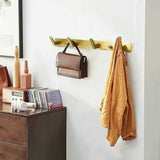 Wall Gold, Bedroom Kitchen, Towel Rack Entrance Rack Hook with 4 Hooks Mounted Bathroom V1237-MS-626-036