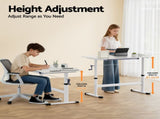 Artiss Standing Desk Height Adjustable Workstation Computer Desks Study 100CM White HASD-C-MANUAL-100-WH
