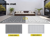 Gardeon Outdoor Rugs 274x366cm Large Carpet Reversible Area Mat PP Dual-Sided Patio Rug OR-9X12FT-OGEE-GY