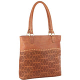 Pierre Cardin Womens Leather Perforated Shoulder Bag with stud Detailing - Cognac V563-PC-3346-COGN