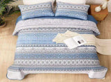 Light Blue Boho Royale Bedspread Coverlet 3 Piece Set V745-AC080675Q13U