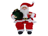 12inch Santa Figurines Doll Christmas Sitting Santa Claus Decoration for Room Fireplace Tabletop V1369-AZ3-W-02614
