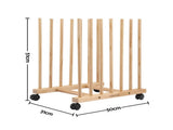 Artiss Wooden Art Drying & Canvas Storage Rack with Caster Wheels for Studio,Galleries,Classroom ASR-ADJ-6H-LW