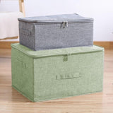 SOGA 2X Green Large Portable Double Zipper Storage Box Moisture Proof Clothes Basket Foldable Home SBOX028X2