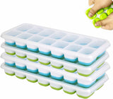 Ice cube trays - 4-pack - reusable silicone - easy to release - flexible ice cube trays for 56 ice V1259-DP01-BO-182