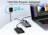 ACASIS HS-707MG-10G 7-in-1 USB 3.2 Gen2 10Gbps Docking Hub w AC for PC Laptop V28-ELEACAHS707MG10G