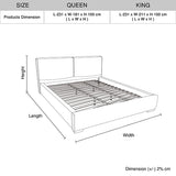 Louis King Bed Frame PU leather KD Slat in Wooden Legs V43-BED-LUIS-K