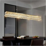 BAMDECOR C3332/L Linear Luxury Crystal Chandelier Modern LED Crystal Chandelier LED Ring Pendant V255-BAM-C3332/L-1.2