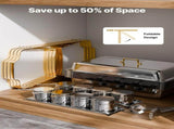 Chafing Dish Buffet Set, 8 Qt 4 Pack, Stainless Steel Chafer with 2 Full Size and 4 Half Size Pans, V952-ZFXBXGSTGK4J10ULXV0