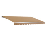 Instahut Retractable Folding Arm Awning Manual Sunshade 2.5Mx2M Beige AWN-B-ARM-25X20-BEIGE