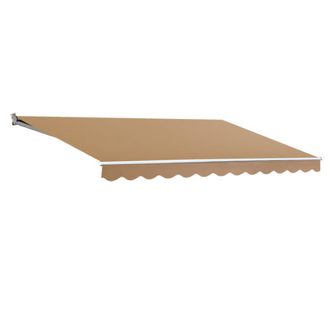 Instahut Retractable Folding Arm Awning Manual Sunshade 2.5Mx2M Beige AWN-B-ARM-25X20-BEIGE