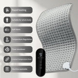 Heated Pad Zero-Gravity Pad Temperature Control Timer Winter Warmth Suitable for both humans and V1107-742-72250-GRY2