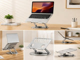 360 Degree Rotatable Laptop Stand Adjustable Aluminium Ergonomic Notebook Holder Small Size 20x20cm V888-ELOSUNG54392
