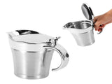 750ML Gravy Boat 304 Stainless Steel Sauce Jug Double Walled Steak Sauce Pot with Lid V1294-YM0716-3118220143511