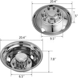 Polished 19.5" 10 Lug Wheel Simulators Stainless Steel Bolt Kit Hubcap Kit Fit for 2005-2020 Ford V952-19.5CBXGLGG000001V0