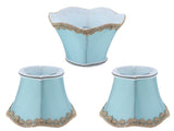 3Pcs Fabric Lampshade ClipType Modern European Style E14 Lamp Cover for Home Hotel KTV Green V1294-YM0901-3119210069111