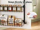 Artiss 2x Over Door Storage Pantry Organiser 6-Tier Metal Hanger Hook Black OVDS-A-MET01-BKX2