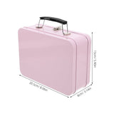 Multifunctional Pink Metal Suitcase, Ideal for Home and Office Storage, Elegant Design V1369-AZ3-W-17249