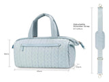 Blue Quilted Pattern Large Capacity Mummy Bag - Stylish Baby Diaper Bag for Moms, Baby Stroller Bag V888-ELOSUNG21167