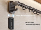 Kitchen Rail with Hooks, Pan and Pot Hangers for Kitchen Wall Mount, Kitchen Hook Rack, No Hole V1189-WXFWAL-20260319-00574