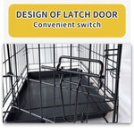 36" Pet Dog Cage Kennel Metal Crate Enlarged Thickened Reinforced Pet Dog House V360-PTDC0007-BK-36