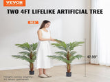 Artificial Palm Tree, 1219mm Tall Faux Plant, Secure PE Material & Anti-Tip Tilt Protection V952-RZRDZW4FT2BLDY2FIV0
