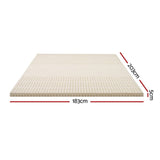 Giselle Bedding Latex Mattress Topper, 5cm Thick Cooling Bed Pad for Side Sleepers Pain Relief, 7 TOPPER-LT-K-5