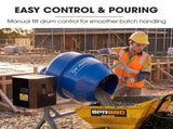 BAUMR-AG 250L Heavy-Duty Petrol Concrete Cement Mixer, 3hp 105cc Engine V219-TOLCCMBM25PA