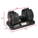 Powertrain Gen2 40kg Home Gym Adjustable Dumbbell Set with Pro Stand DMB-BF4-020-2S