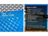 Aquabuddy Pool Cover 500 Micron 10.5x4.2m Swimming Pool Solar Blanket 5.5m Blue Roller PC-105X42-L-DX-BL-ROLLER-BU