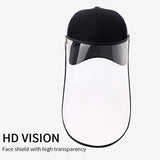 10X Outdoor Protection Hat Anti-Fog Pollution Dust Protective Cap Full Face HD Shield Cover Adult HATADULTBLKX10
