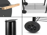 Grillz BBQ Grill 2-In-1 Offset Charcoal Smoker BBQ-SMOKER-OFFSET