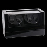 Automatic Quad Watch Winder Wood Display Box Case Motor Rotation Storage V63-827071