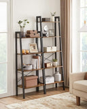 5-Tier Industrial Bookcase, Rustic Brown V178-58484