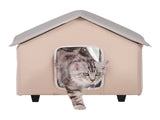 Elevated Heated Cat House, Outdoor Kitty Shelter Timer, 600D Oxford Cloth Foldable Cat Shelter V952-FWSBYMBHSNJBXCGRFV3