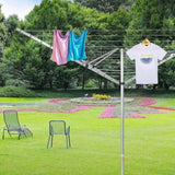 4 Arm Rotary Airer Outdoor Washing Line Clothes Dryer 50m Length V63-836191