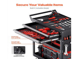 5-Tier Tool Cart with Wheels, 400 lbs Load Capacity, Rolling Work Cart with 2 Drawers & Pegboard, V952-DGNGJCHCLYG22CMU5V0