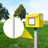 Mailbox Post, 43" High Mailbox Stand, White Powder-Coated Mail Box Post Kit, Q235 Steel Post Stand V952-YXZZCJYCGJS4346PNV0
