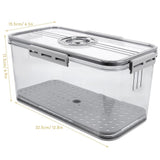 Transparent Home Storage Box for Fruits and Vegetables with Built-in Timer Lid for Freshness V1366-AZ2-W-12144