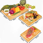 GOMINIMO 3 Pieces Bamboo Chopping Board with Stand V227-3720262033030